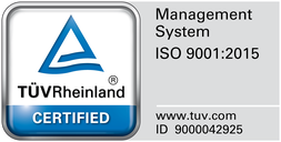 Sistema de Gestión de la Calidad de ROVIAL S.A. certificado ISO 9001:2015 por TÜV Rheinland